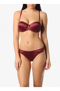 Dagi Straplez Yarı dolgulu Sutyen String Takım Violette 5770 resmi