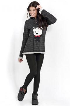 Suwen Siyah Tunik Tayt Takım Silver resmi