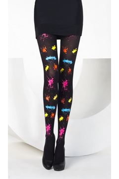 DayMod Rengarenk Desenli Külotlu Çorap Rengarenk resmi