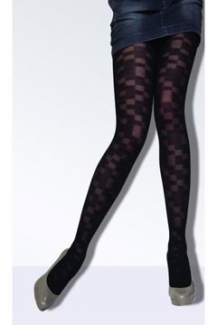 DayMod Dama Desenli Külotlu Çorap resmi