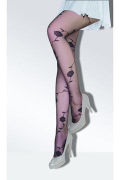 DayMod Gül Desenli Külotlu Çorap Selen resmi