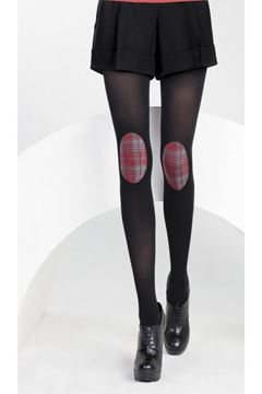 DayMod Diz Yaması Desenli Külotlu Çorap Lola resmi