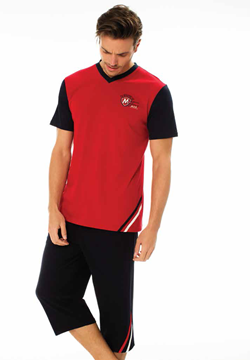 MOD Collection 2015 YazlıkV Yaka Kapri Takım 1777 resmi