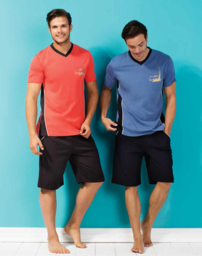 MOD Collection 2015 YazlıkV Yaka Şort Takım 1792 resmi