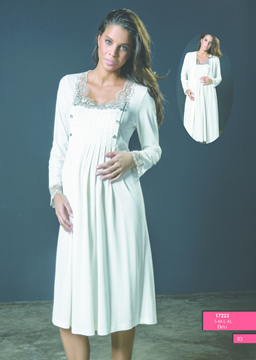 Bondy Lohusa Penye Ekru Gecelik Takımı 17223 resmi