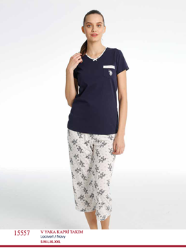 U.S Polo 15557 Bayan V Yaka Kapri  Takım resmi