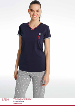 U.S Polo 15610 Bayan V Yaka Kapri  Takım resmi