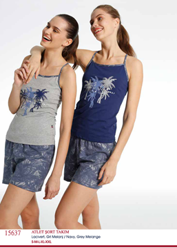 U.S Polo 15637 Bayan Top Short Takım resmi