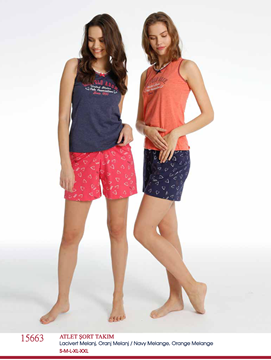 U.S Polo 15663 Bayan Top Short Takım resmi