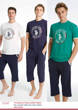 U.S Polo 17147 Erkek Yuvarlak Yaka Kapri Takım resmi