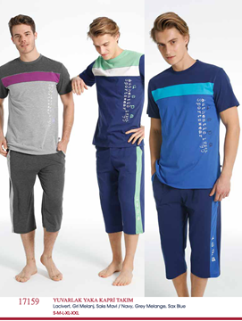 U.S Polo 17159 Erkek Yuvarlak Yaka Kapri Takım resmi