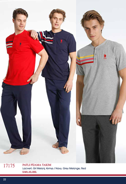 U.S Polo 17175 Erkek Patlı Pijama Takım resmi