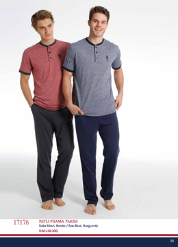 U.S Polo 17176 Erkek Patlı Pijama Takım resmi