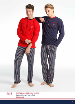 U.S Polo 17185 Erkek Uzun Kollu Pijama Takım resmi