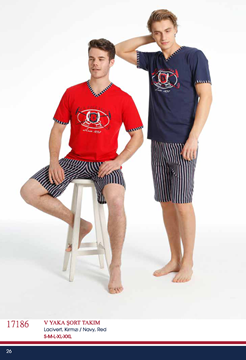 U.S Polo 17186 Erkek V Yaka Short Takım resmi