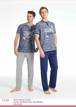 U.S Polo 17195 Erkek Patlı Pijama Takım resmi