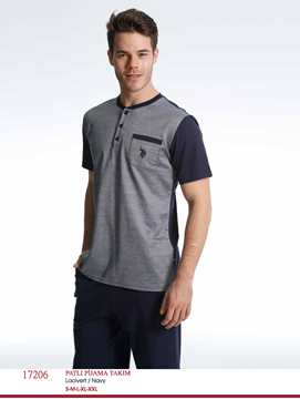 U.S Polo 17206 Erkek Patlı Pijama Takım resmi