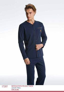 U.S Polo 17207 Erkek Boydan Patlı Pijama Takım resmi