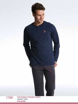 U.S Polo 17208 Erkek Uzun Kollu Pijama Takım resmi