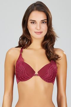 Kom Vegas Kaplı Dantelli Önden Açılan Sütyen