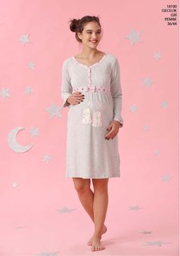 A Cossy By AQUA 2018 Sonbahar Kış Hamile Lohusa Gecelik 18100